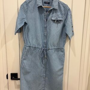 Saint James Chambray Short-Sleeved Dress - Size 4